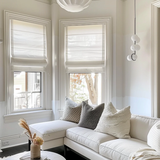Filtrage lumineux sans foret Shades romaines pas de cordon