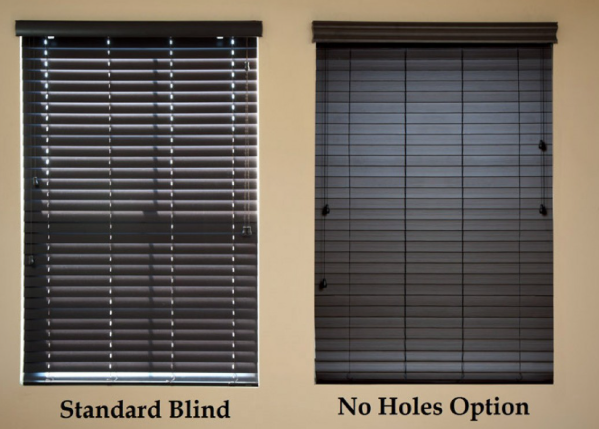 Standard standard vs net net blinds en bois de 2 pouces