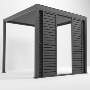 Portes coulissantes pour pergola de 3 m