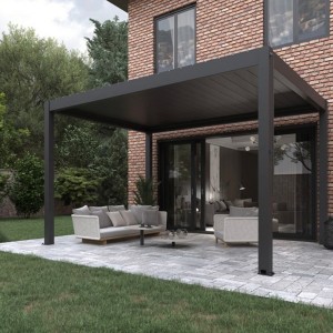 Pergolas en aluminium à persiennes manuelles