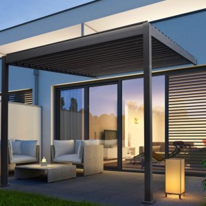 Pergola murale en aluminium de 3 mx 3 m