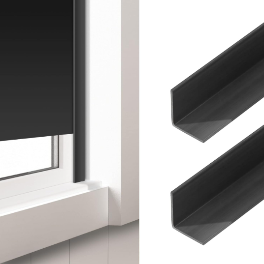 Rails latéraux en PVC en forme de L pour les stores 100% occlus