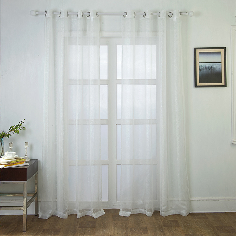 Rideaux en faux lin Voile pour chambre à coucher