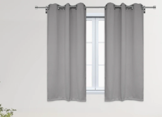 52 x 63 Blackout Curtain gris clair 2 panneaux